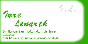 imre lenarth business card